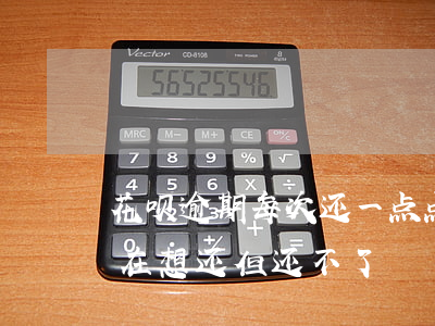 花呗逾期每次还一点点(逾期花呗被暂停了现在想还但还不了)