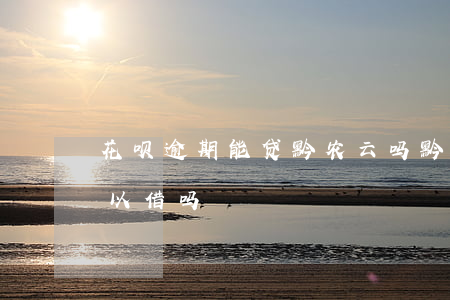 花呗逾期能贷黔农云吗(黔农云还款完了还可以借吗)