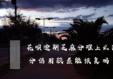 花呗逾期芝麻分难上么(因为花呗逾期过芝麻分信用较差能恢复吗)