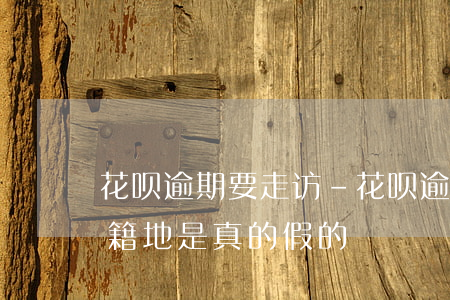 花呗逾期要走访-花呗逾期走访人员已到户籍地是真的假的
