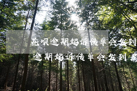 花呗逾期起诉传单会发到户口所在地-花呗逾期起诉传单会发到户口所在地吗