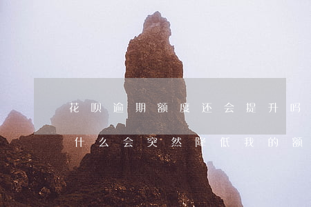 花呗逾期额度还会提升吗(花呗没有逾期过为什么会突然降低我的额度)