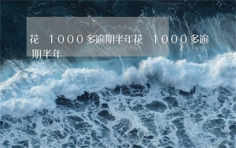 花唄1000多逾期半年(花唄1000多逾期半年)