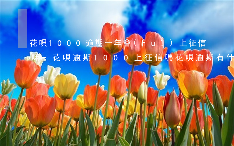 花唄1000逾期一年會(huì)上征信嘛-花唄逾期1000上征信嗎?花唄逾期有什么后果