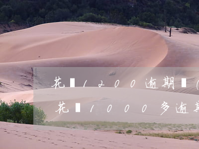 花唄1200逾期會(huì)怎樣(支付寶花唄1000多逾期后果)