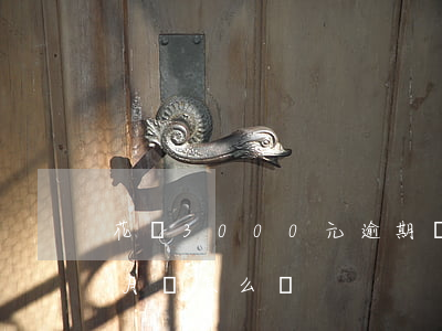 花唄3000元逾期兩年(花唄三千逾期兩個月會怎么樣)