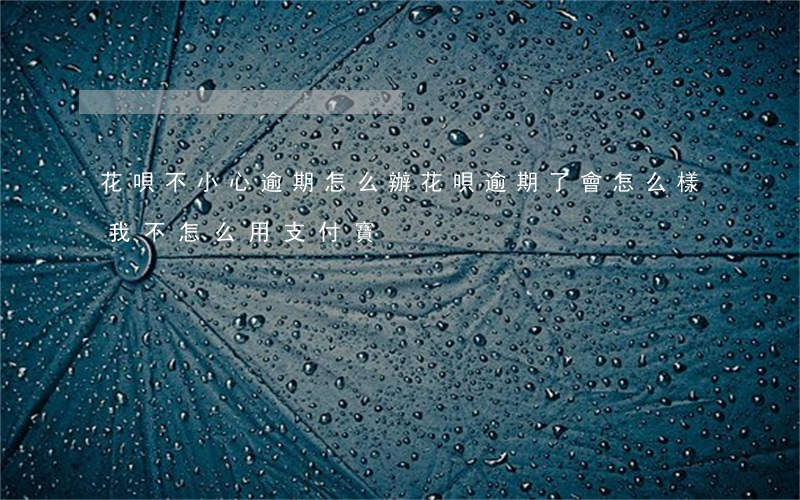 花唄不小心逾期怎么辦(花唄逾期了會怎么樣 我不怎么用支付寶)
