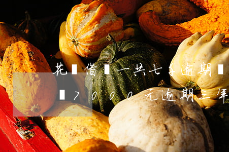 花唄借唄一共七千逾期屬于大額嗎-花唄借唄7000元逾期三年要賠償多少錢