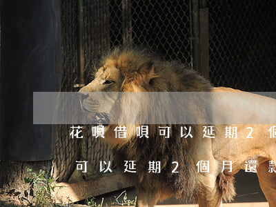 花唄借唄可以延期2個月還款嗎-花唄借唄可以延期2個月還款嗎