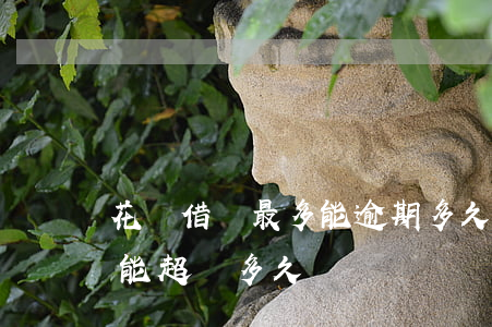 花唄借唄最多能逾期多久(支付寶借唄逾期不能超過多久?)