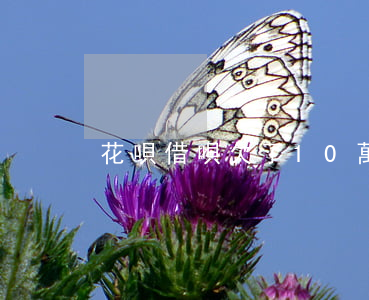 花唄借唄欠了10萬逾期7個月-