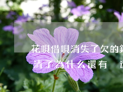 花唄借唄消失了欠的錢還用還么(花唄已經還清了為什么還有沒還的錢)