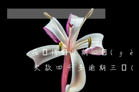 花唄借唄逾期四個(gè)月欠了四千(花唄欠款四千多,逾期三個(gè)月,算嚴(yán)重嗎?)