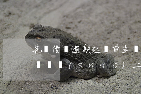 花唄借唄逾期起訴前走訪-花唄借唄逾期打電話說(shuō)上門走訪調(diào)查