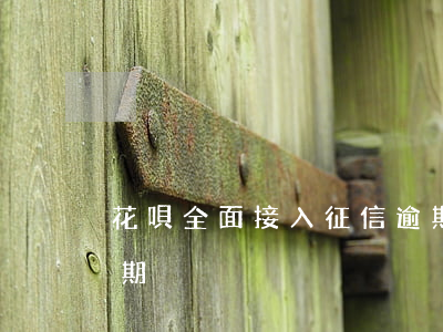 花唄全面接入征信逾期(花唄全面接入征信逾期)