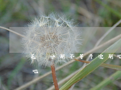 花唄分期不等于逾期吧(花唄分期不等于逾期吧)