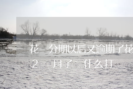 花唄分期以后又逾期了(花唄逾期再分期還了2個月了為什么打電話說無效)