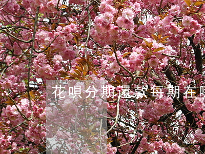 花唄分期還款每期在哪里還里還-