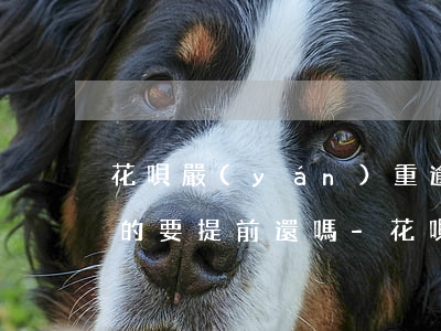 花唄嚴(yán)重逾期沒(méi)到期的要提前還嗎-花唄嚴(yán)重逾期沒(méi)到期的要提前還嗎怎么辦