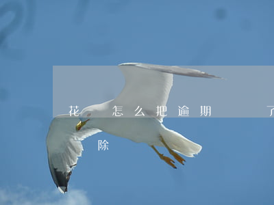 花唄怎么把逾期給刪了(怎么把花唄借唄徹底刪除)