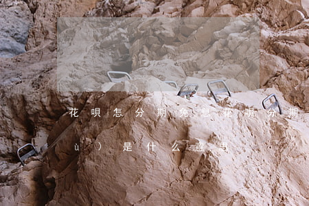 花唄怎分期免息(花唄分期免息營銷服務(wù)是什么意思)