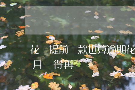 花唄提前還款也算逾期(花唄要是提前還款當月還得再還嗎)