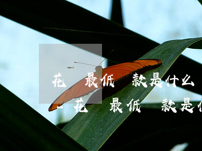 花唄最低還款是什么時(shí)候開始還-花唄最低還款是什么時(shí)候開始還的