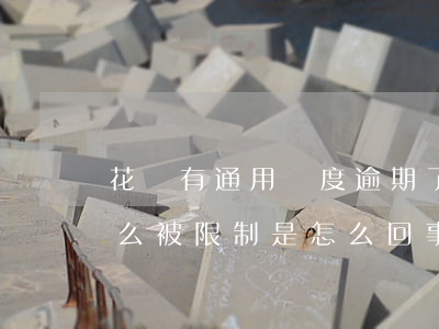 花唄有通用額度逾期了(花唄沒有逾期額度怎么被限制是怎么回事)