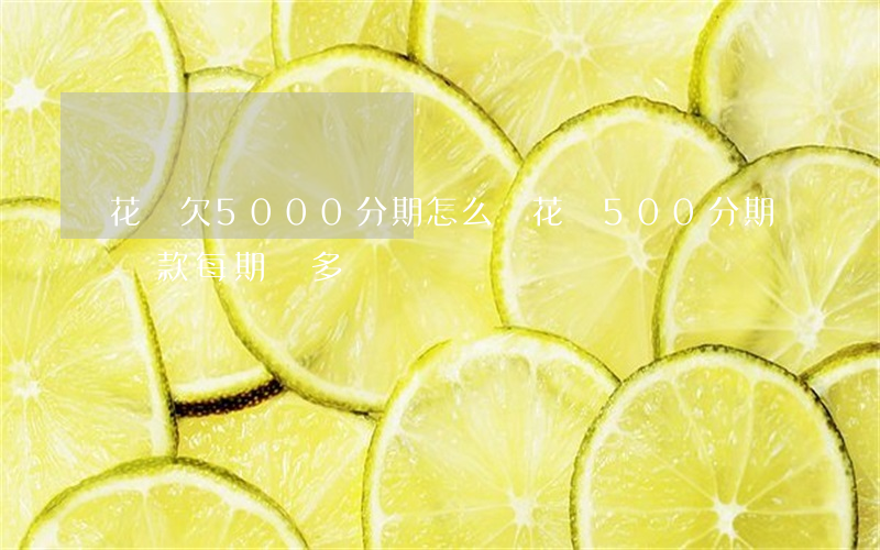花唄欠5000分期怎么還(花唄500分期還款每期還多錢)