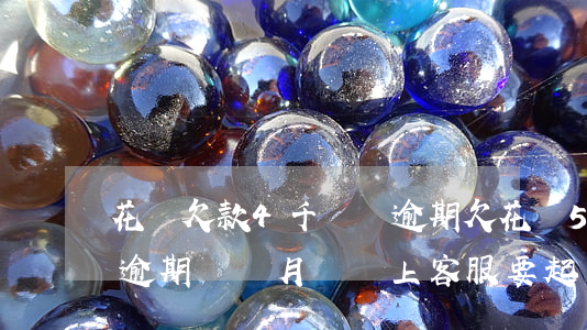 花唄欠款4千塊錢逾期(欠花唄5000塊錢逾期兩個月沒還上客服要起訴我了嗎)