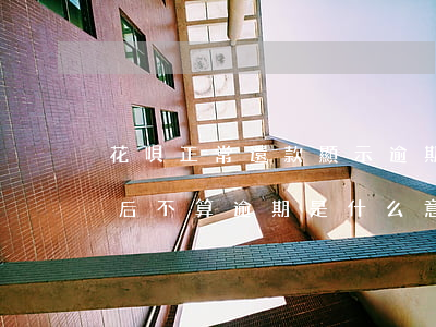 花唄正常還款顯示逾期(支付寶花唄顯示還款后不算逾期是什么意思)