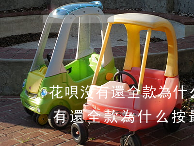 花唄沒有還全款為什么按最低還款-花唄沒有還全款為什么按最低還款呢