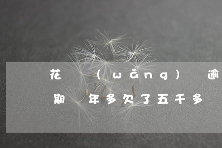 花唄網(wǎng)貸逾期批量訴訟(花唄逾期兩年多,欠了五千多說要立案)