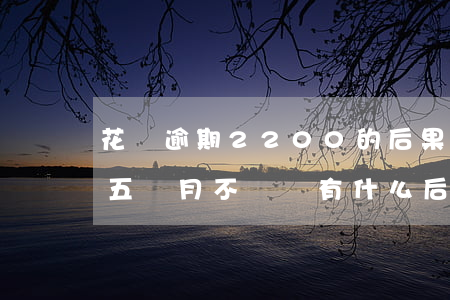 花唄逾期2200的后果(花唄2000逾期五個月不還會有什么后果)