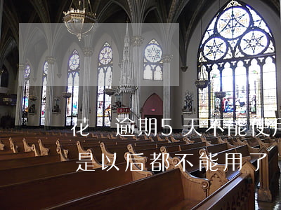 花唄逾期5天不能使用了(花唄逾期三天是不是以后都不能用了?)