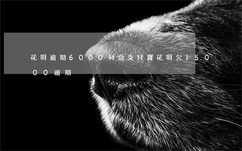 花唄逾期6000利息(支付寶花唄欠15000逾期)