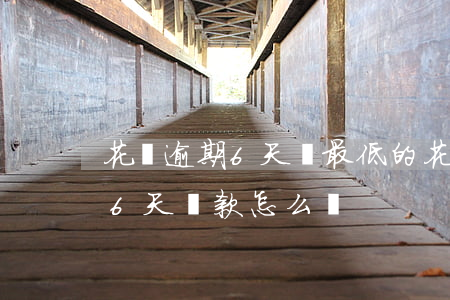 花唄逾期6天還最低的(花唄超過(guò)6天還款怎么辦)