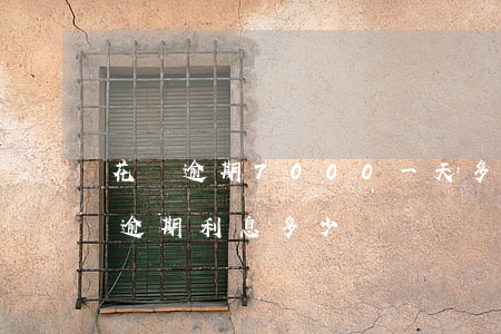 花唄逾期7000一天多少利息-七千花唄逾期利息多少