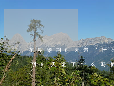 花唄逾期8天還了什么時候可以用-花唄逾期8天還了什么時候可以用啊
