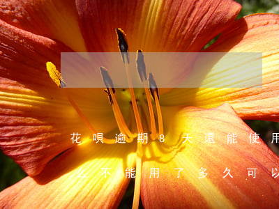 花唄逾期8天還能使用嗎(花唄逾期9天為什么不能用了多久可以用)