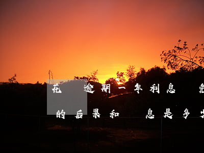花唄逾期一年利息減免(花唄1萬逾期快1年的后果和罰息是多少)