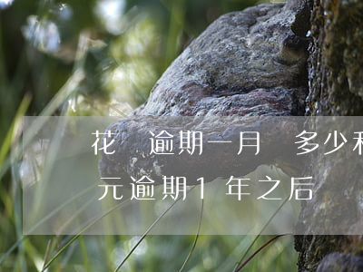 花唄逾期一月還多少利息(欠花唄4000多元逾期1年之后還,罰多少利息)