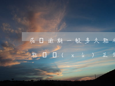 花唄逾期一般多久能用(花唄逾期以后,多久才能繼續(xù)正常使用)
