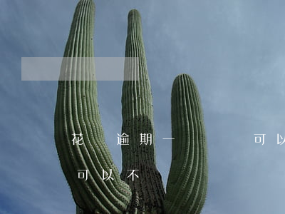 花唄逾期一點點換可以不(花唄逾期一點點換可以不)