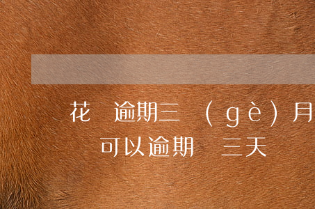 花唄逾期三個(gè)月該怎么辦(支付寶花唄可以逾期兩三天嗎)
