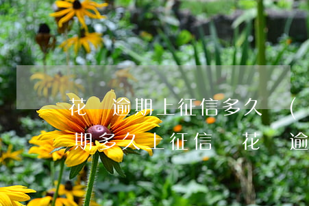 花唄逾期上征信多久沒(méi)有(花唄逾期多久上征信嗎?花唄逾期有什么后果)