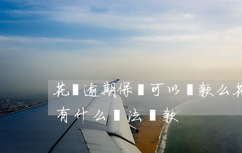 花唄逾期保險可以貸款么(花唄信用卡逾期還有什么辦法貸款)