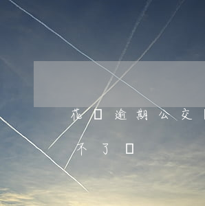 花唄逾期公交車做不了(支付寶逾期公交車付不了錢)