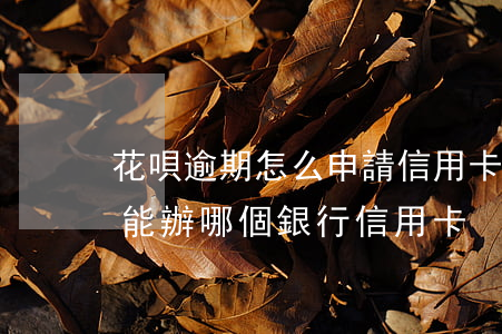 花唄逾期怎么申請信用卡(花唄逾期辦信用卡能辦哪個銀行信用卡)