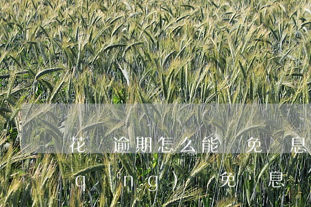 花唄逾期怎么能減免罰息(花唄能不能申請(qǐng)減免罰息)
